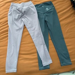 Lilac and grey CLS butt scrunch leggings size medium $80 each